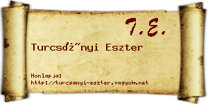 Turcsányi Eszter névjegykártya